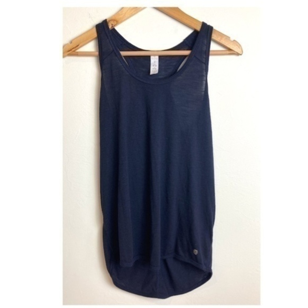 Balance collection navy blue cross back workout tank S